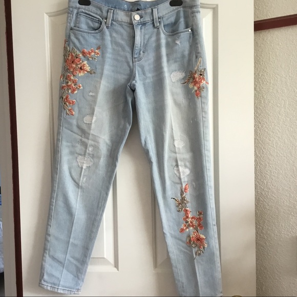 White House Black Market Denim - White House Black Market Embroidered Jeans